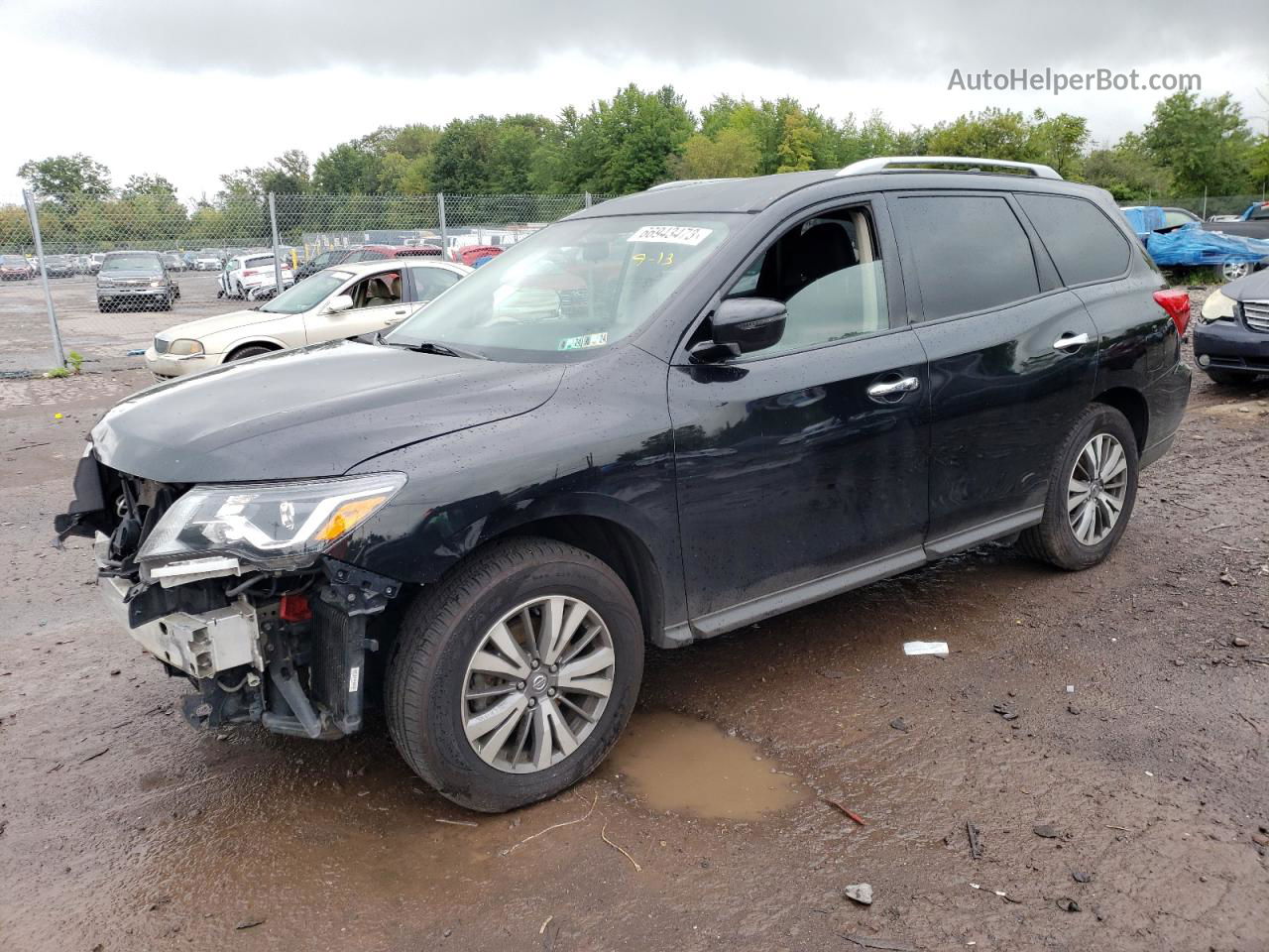 2020 Nissan Pathfinder S Черный vin: 5N1DR2AMXLC621975