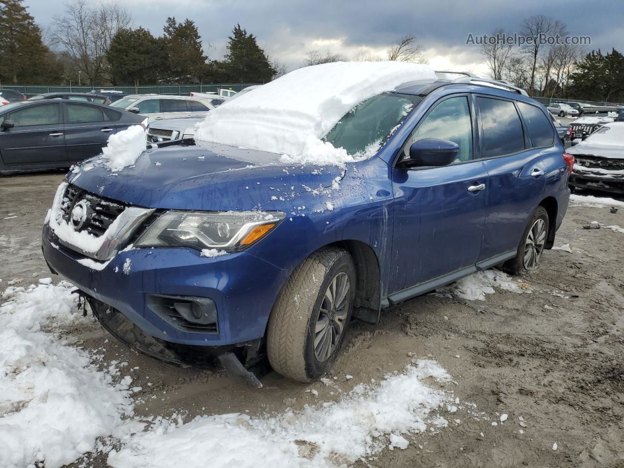 2020 Nissan Pathfinder S Синий vin: 5N1DR2AN4LC603531