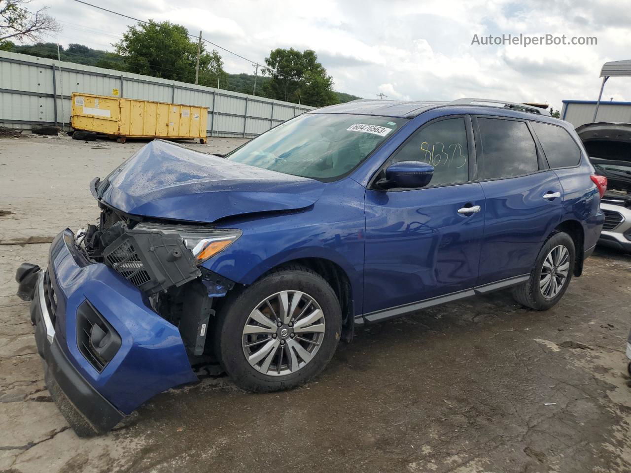 2020 Nissan Pathfinder S Синий vin: 5N1DR2AN6LC582178