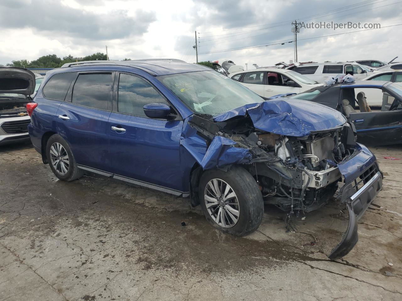 2020 Nissan Pathfinder S Blue vin: 5N1DR2AN6LC582178