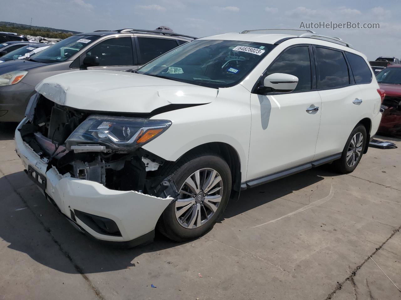 2020 Nissan Pathfinder S White vin: 5N1DR2AN6LC584383