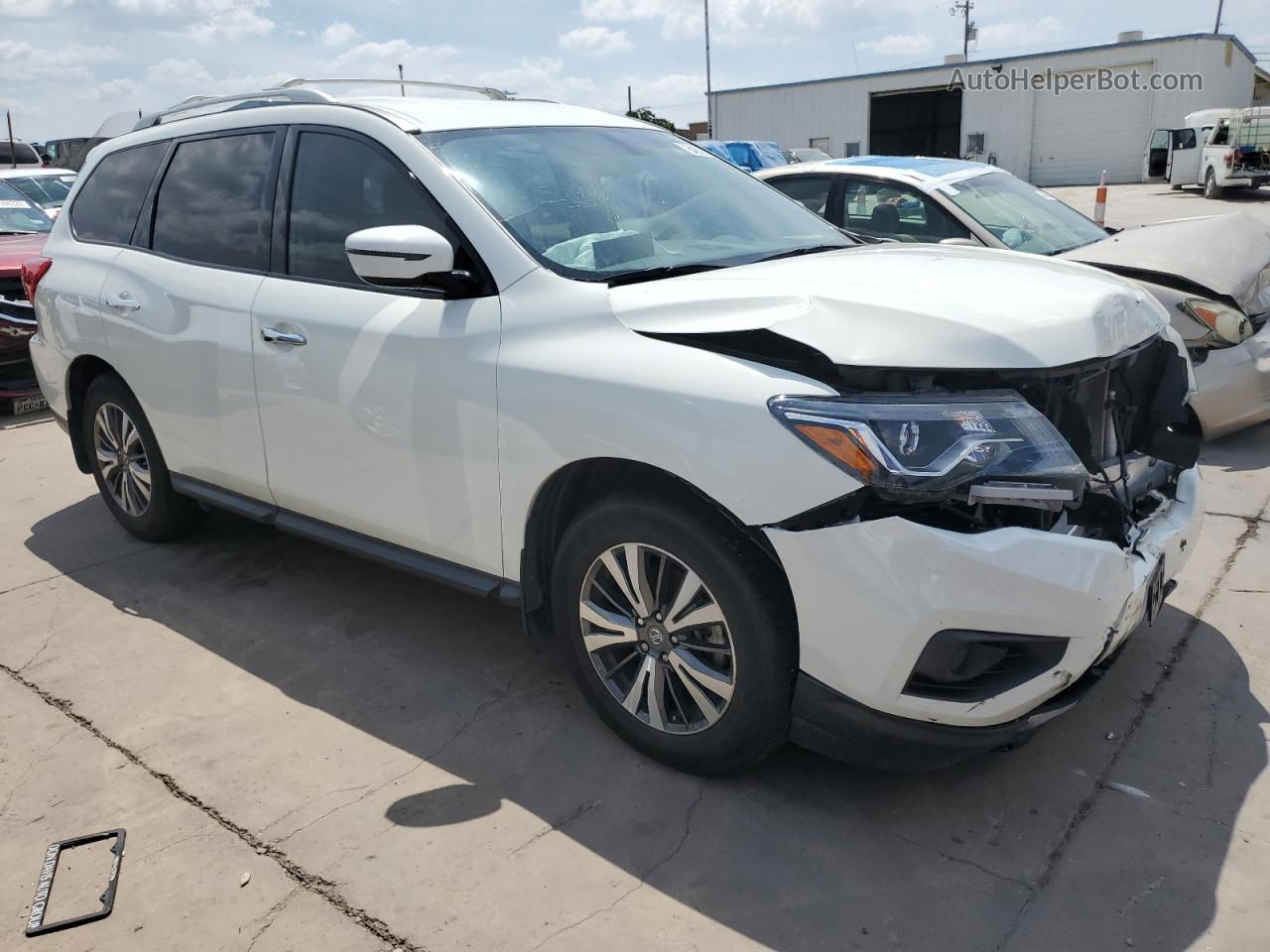 2020 Nissan Pathfinder S White vin: 5N1DR2AN6LC584383