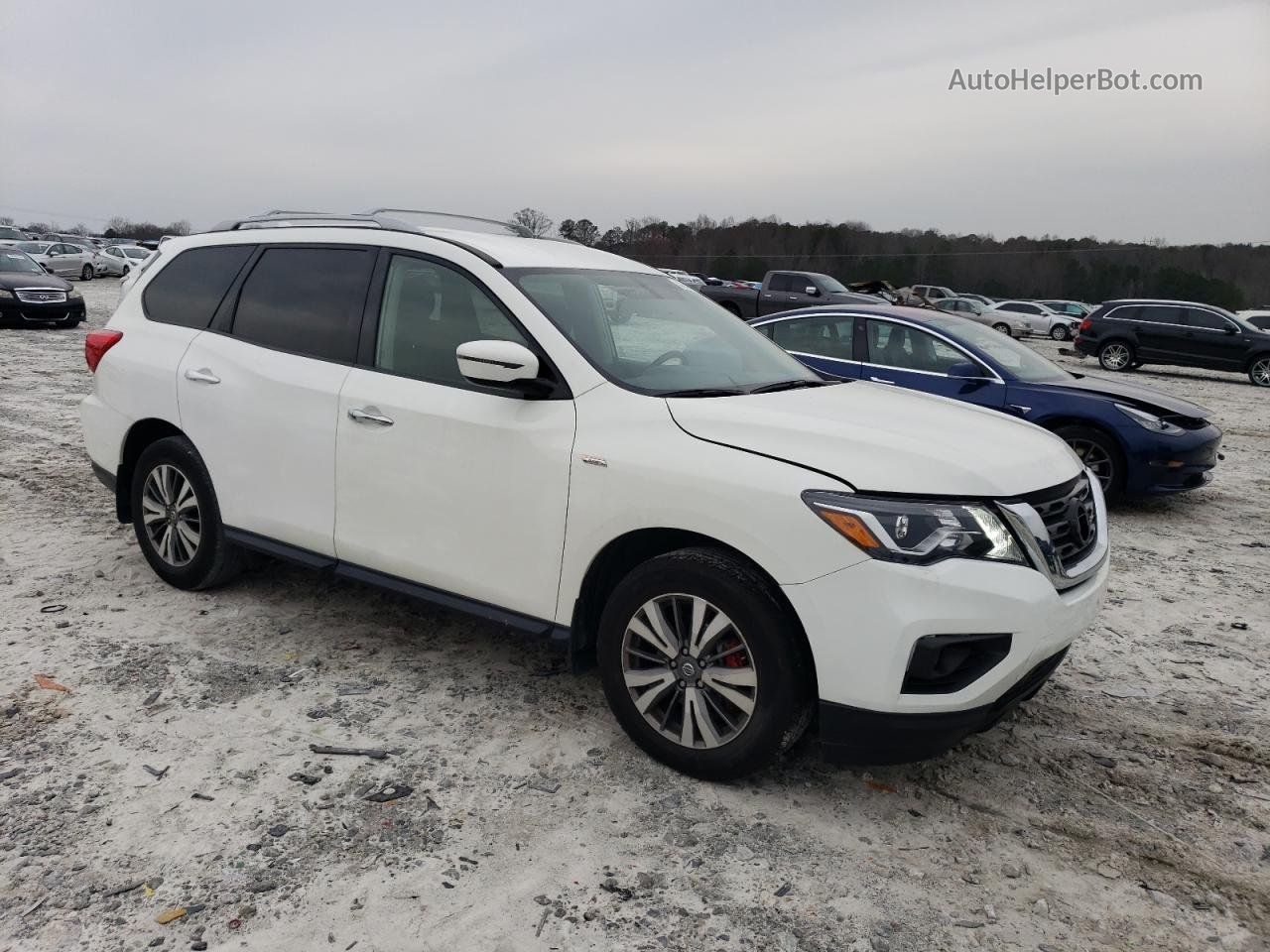 2020 Nissan Pathfinder S White vin: 5N1DR2AN7LC589060