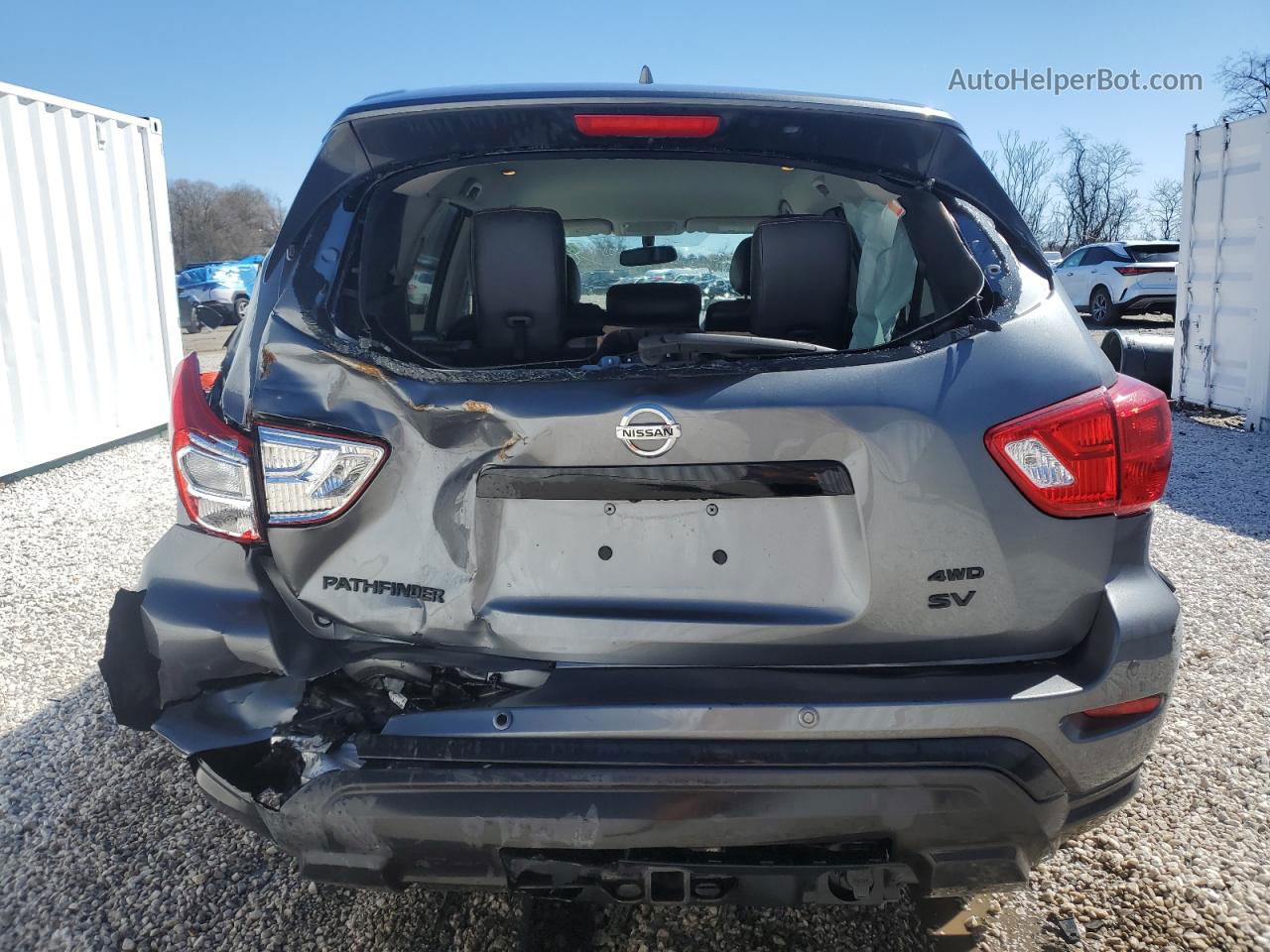 2020 Nissan Pathfinder Sv Серый vin: 5N1DR2BM6LC643602