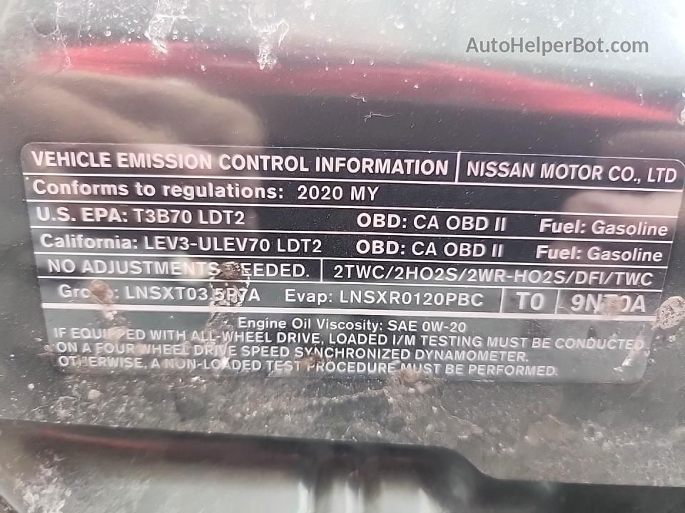 2020 Nissan Pathfinder Sv Серый vin: 5N1DR2BMXLC625524