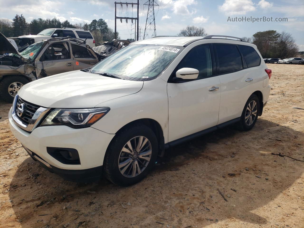 2020 Nissan Pathfinder Sv White vin: 5N1DR2BN1LC648506