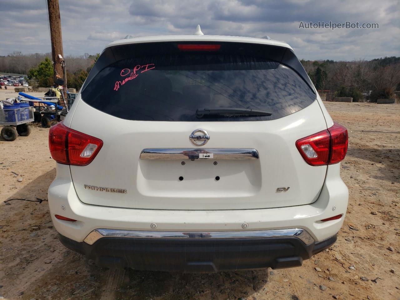 2020 Nissan Pathfinder Sv White vin: 5N1DR2BN1LC648506