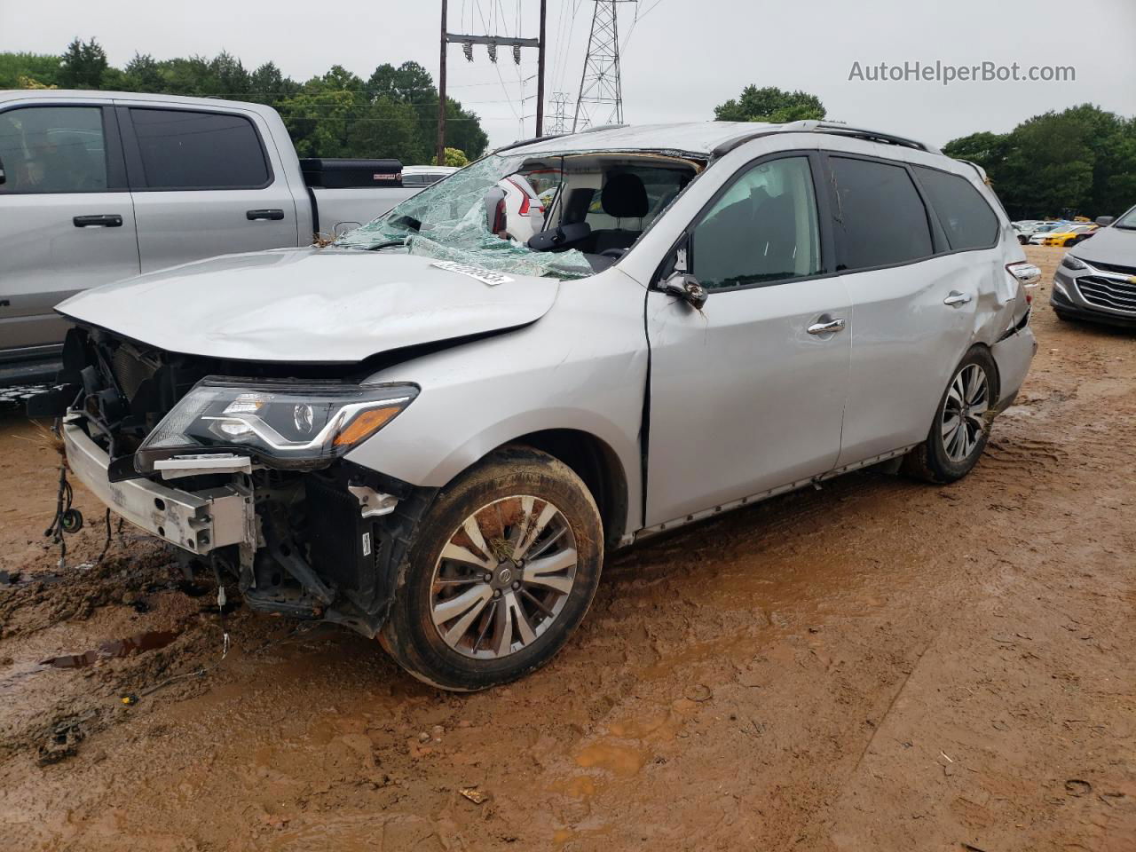 2020 Nissan Pathfinder Sv Серебряный vin: 5N1DR2BN9LC603667