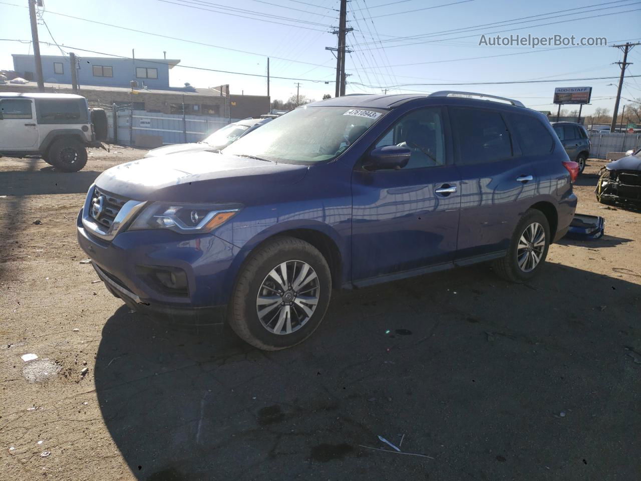 2020 Nissan Pathfinder Sl Blue vin: 5N1DR2CM5LC584797