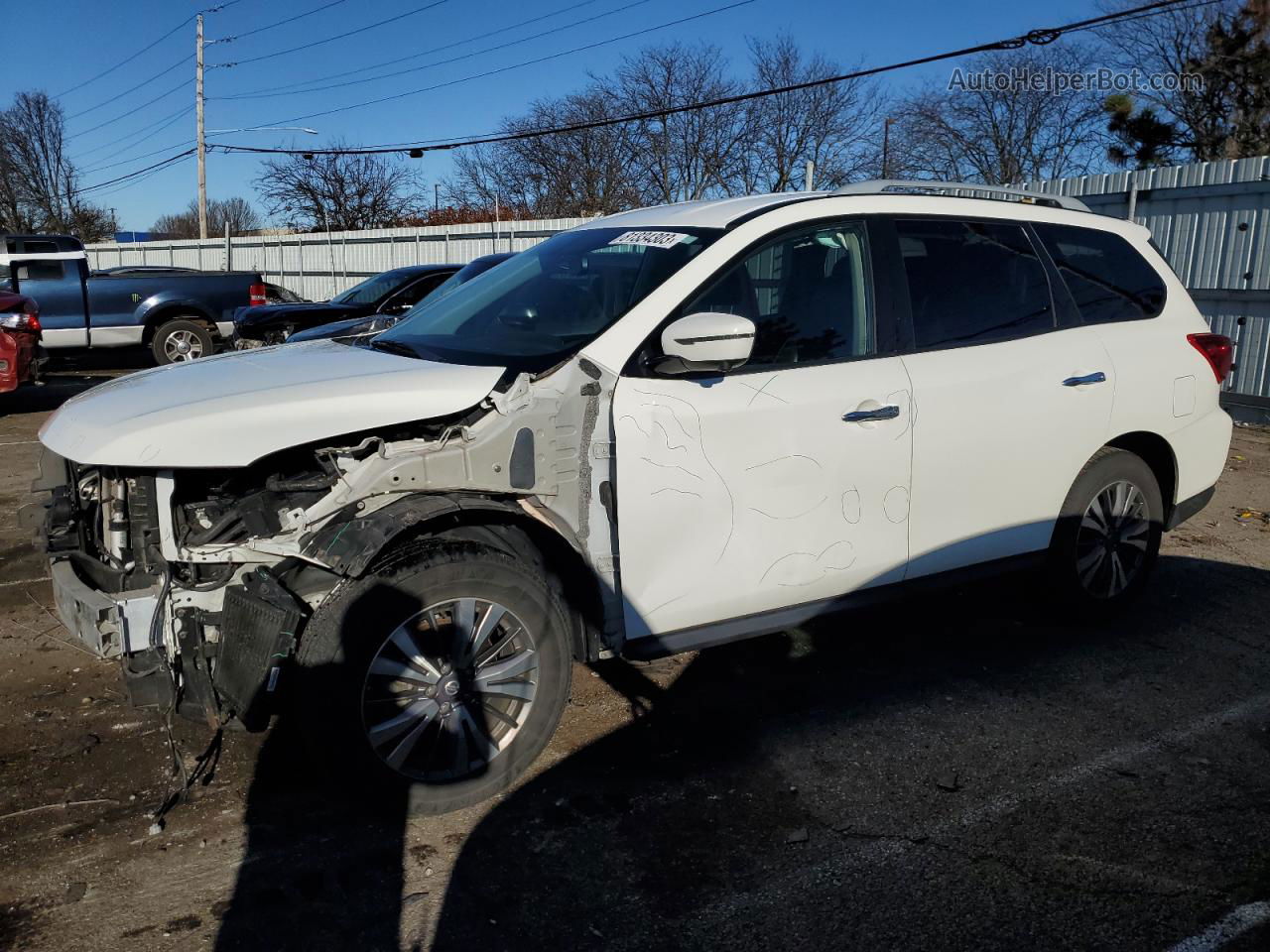 2020 Nissan Pathfinder Sl White vin: 5N1DR2CM8LC580856