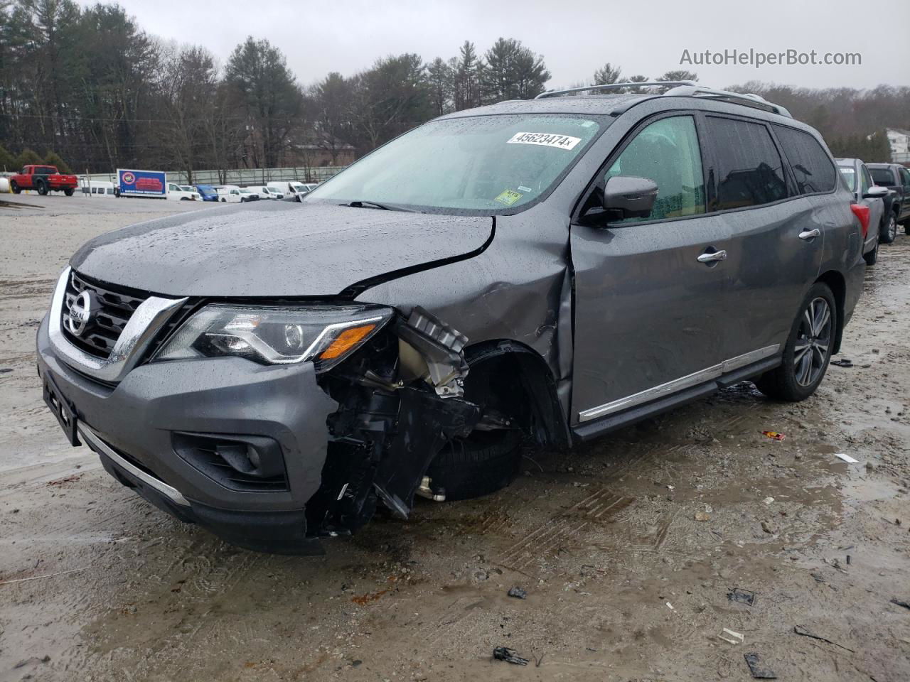 2020 Nissan Pathfinder Platinum Gray vin: 5N1DR2DM1LC576663