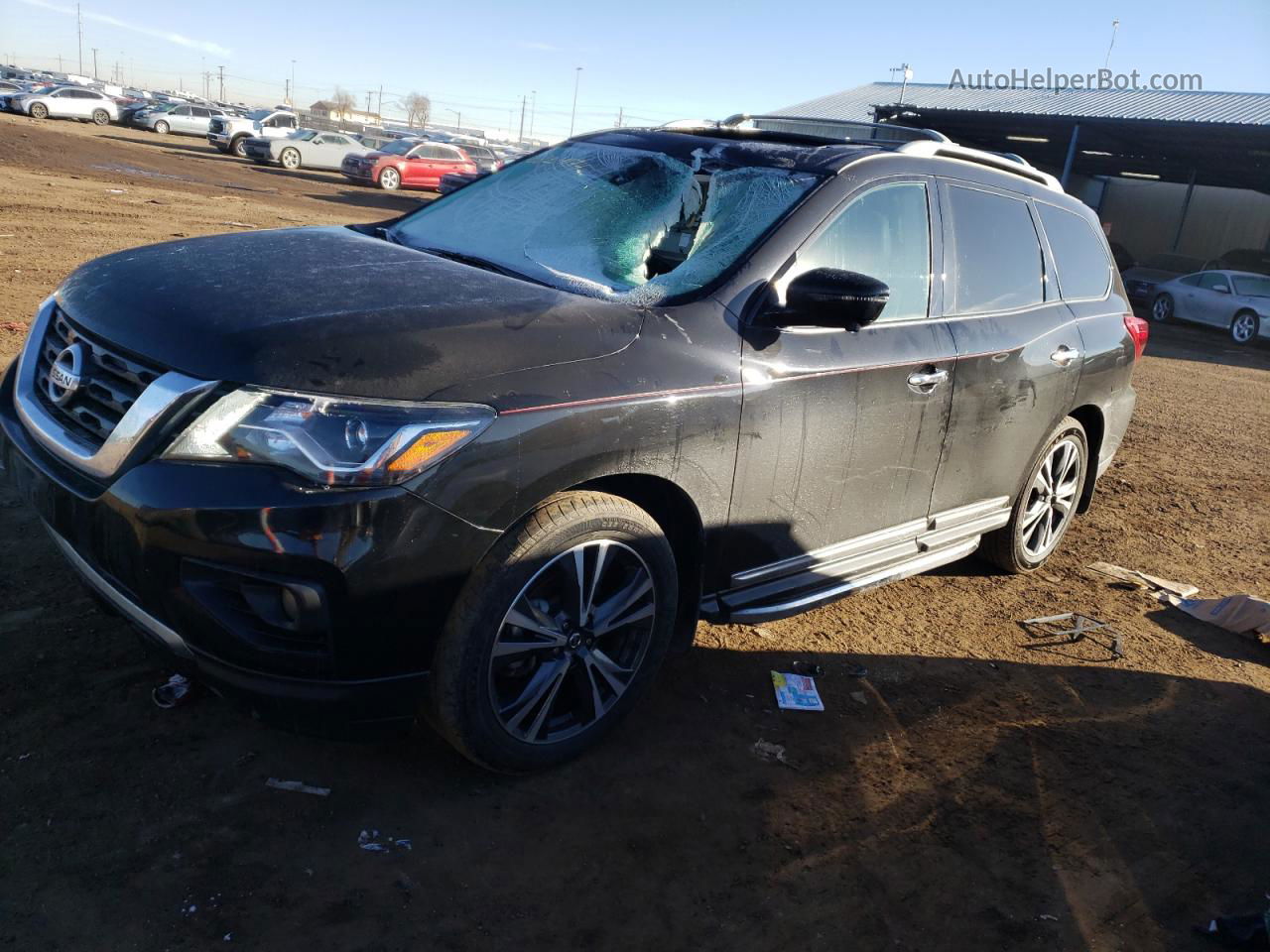 2020 Nissan Pathfinder Platinum Черный vin: 5N1DR2DM7LC607477