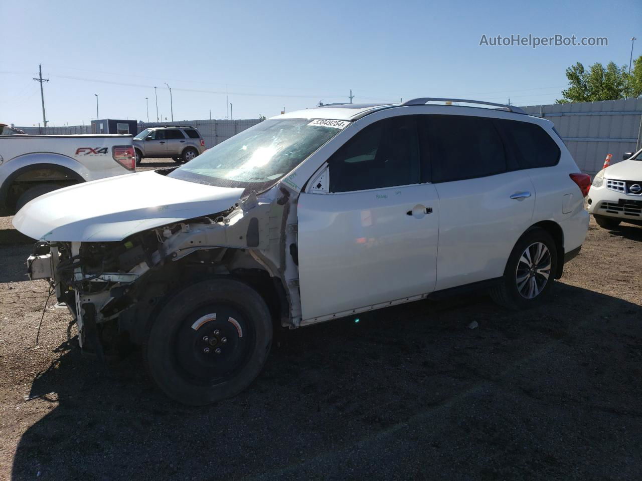 2017 Nissan Pathfinder S White vin: 5N1DR2MM0HC687700