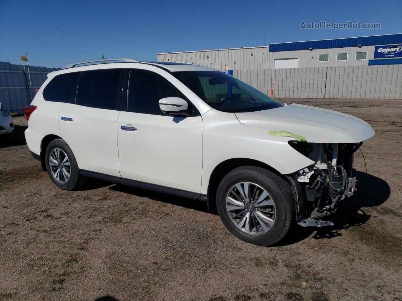 2017 Nissan Pathfinder S White vin: 5N1DR2MM0HC687700