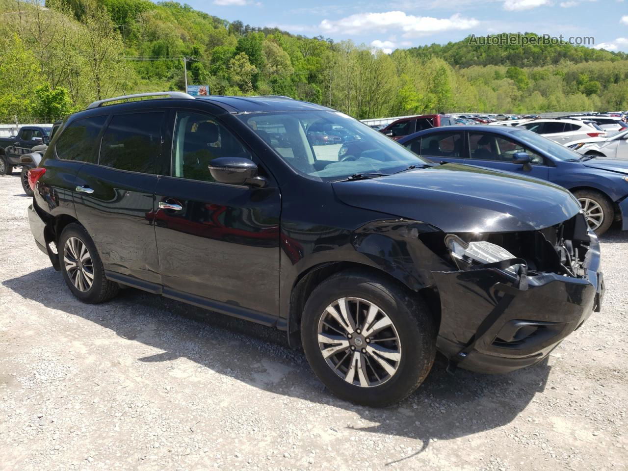 2017 Nissan Pathfinder S Black vin: 5N1DR2MM1HC912741