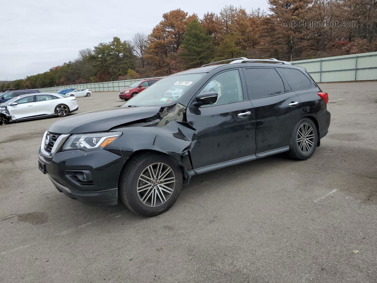 2017 Nissan Pathfinder S Черный vin: 5N1DR2MM2HC618913