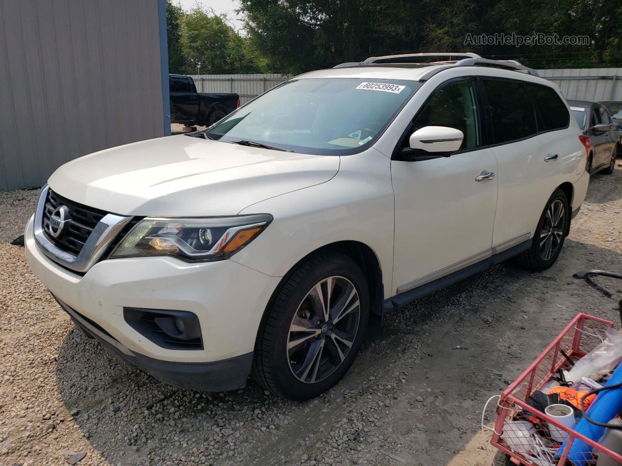 2017 Nissan Pathfinder S White vin: 5N1DR2MM3HC638281