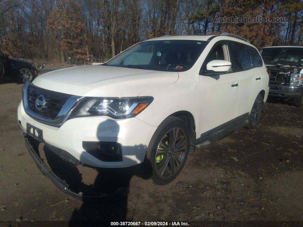 2017 Nissan Pathfinder Platinum White vin: 5N1DR2MM4HC908926