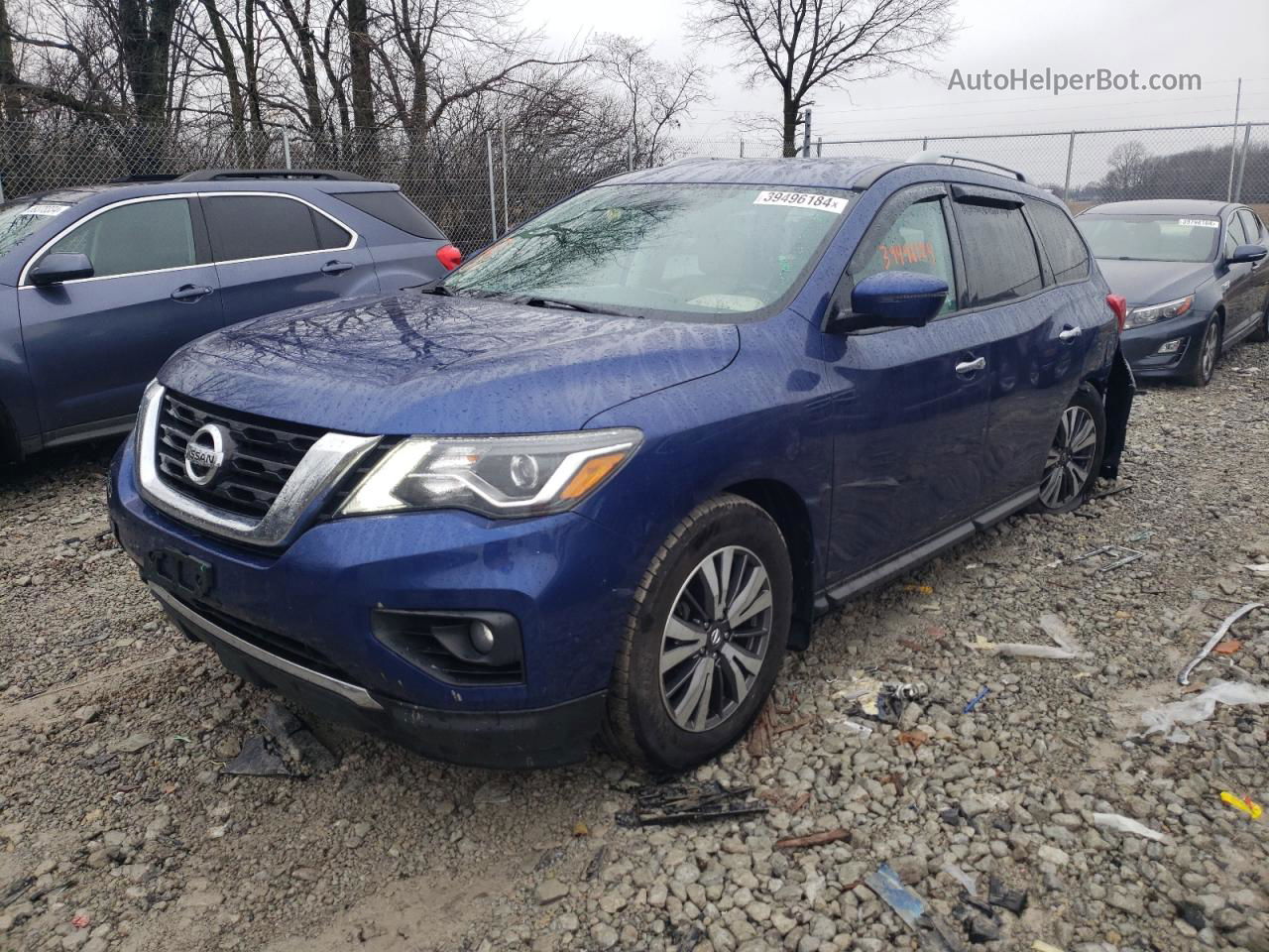 2017 Nissan Pathfinder S Blue vin: 5N1DR2MM6HC611625