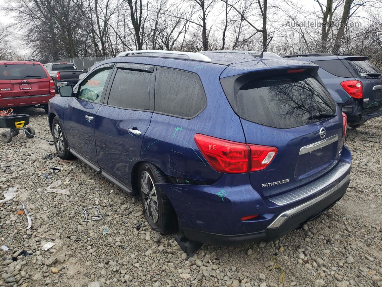 2017 Nissan Pathfinder S Blue vin: 5N1DR2MM6HC611625