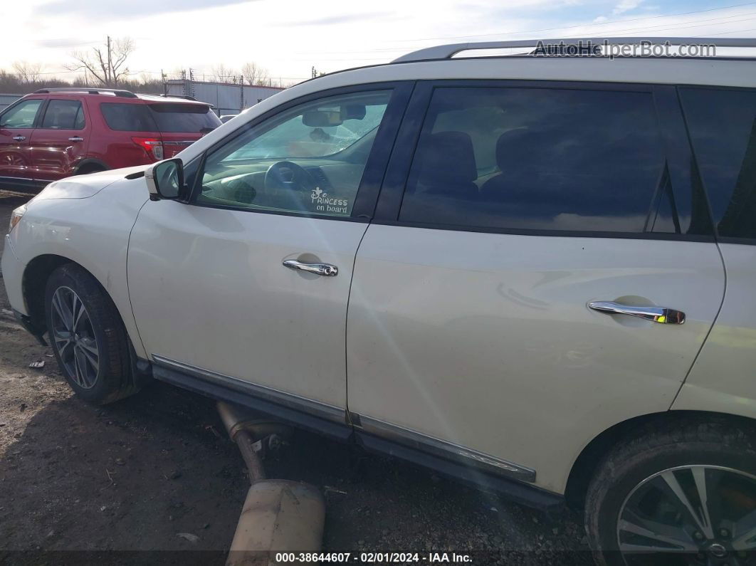 2017 Nissan Pathfinder Platinum White vin: 5N1DR2MM6HC681576