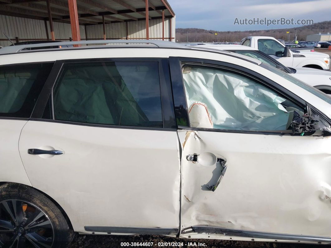 2017 Nissan Pathfinder Platinum White vin: 5N1DR2MM6HC681576