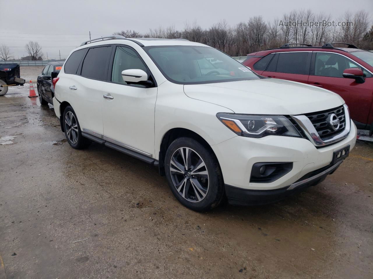 2017 Nissan Pathfinder S White vin: 5N1DR2MM6HC911391