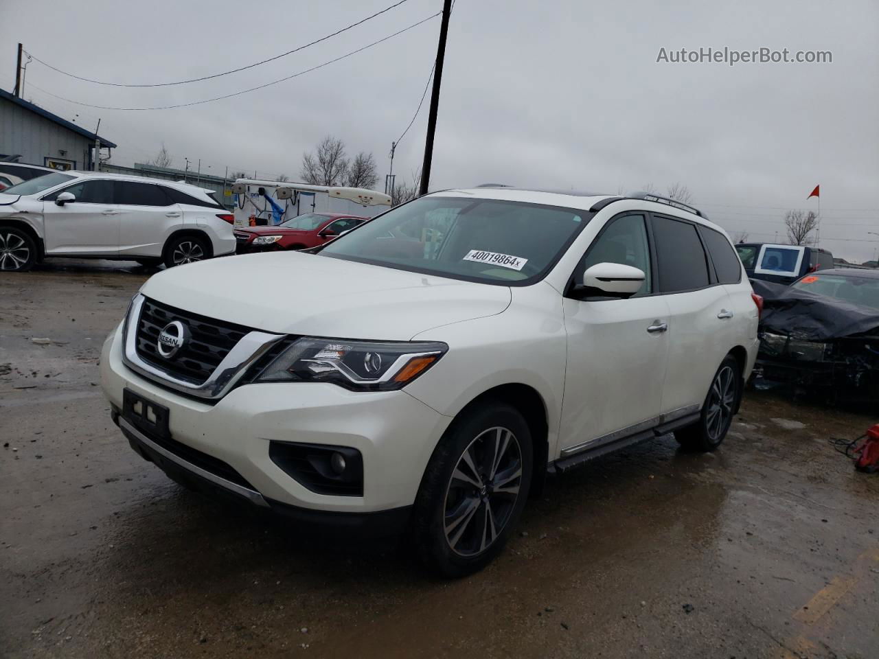 2017 Nissan Pathfinder S Белый vin: 5N1DR2MM6HC911391