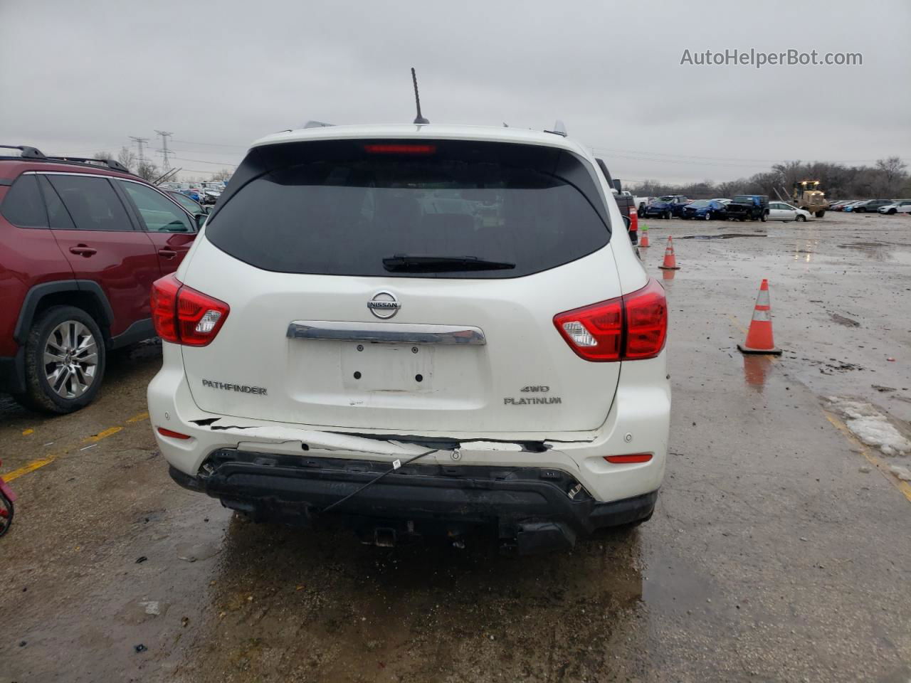 2017 Nissan Pathfinder S White vin: 5N1DR2MM6HC911391