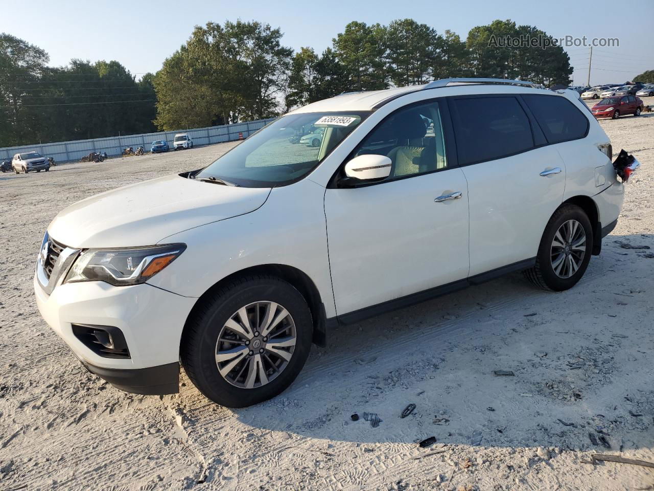 2017 Nissan Pathfinder S White vin: 5N1DR2MM8HC636946