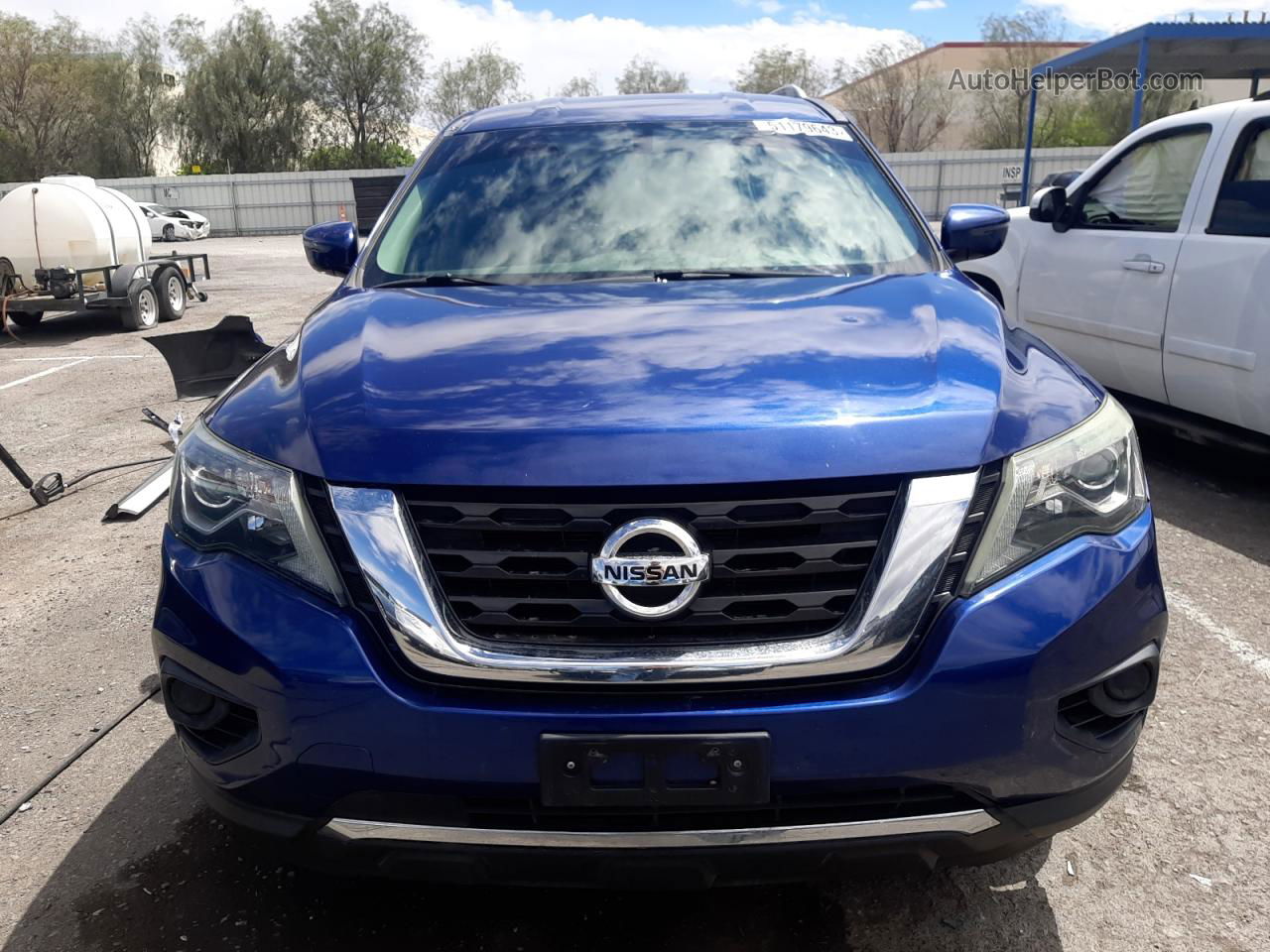 2017 Nissan Pathfinder S Синий vin: 5N1DR2MN0HC604842