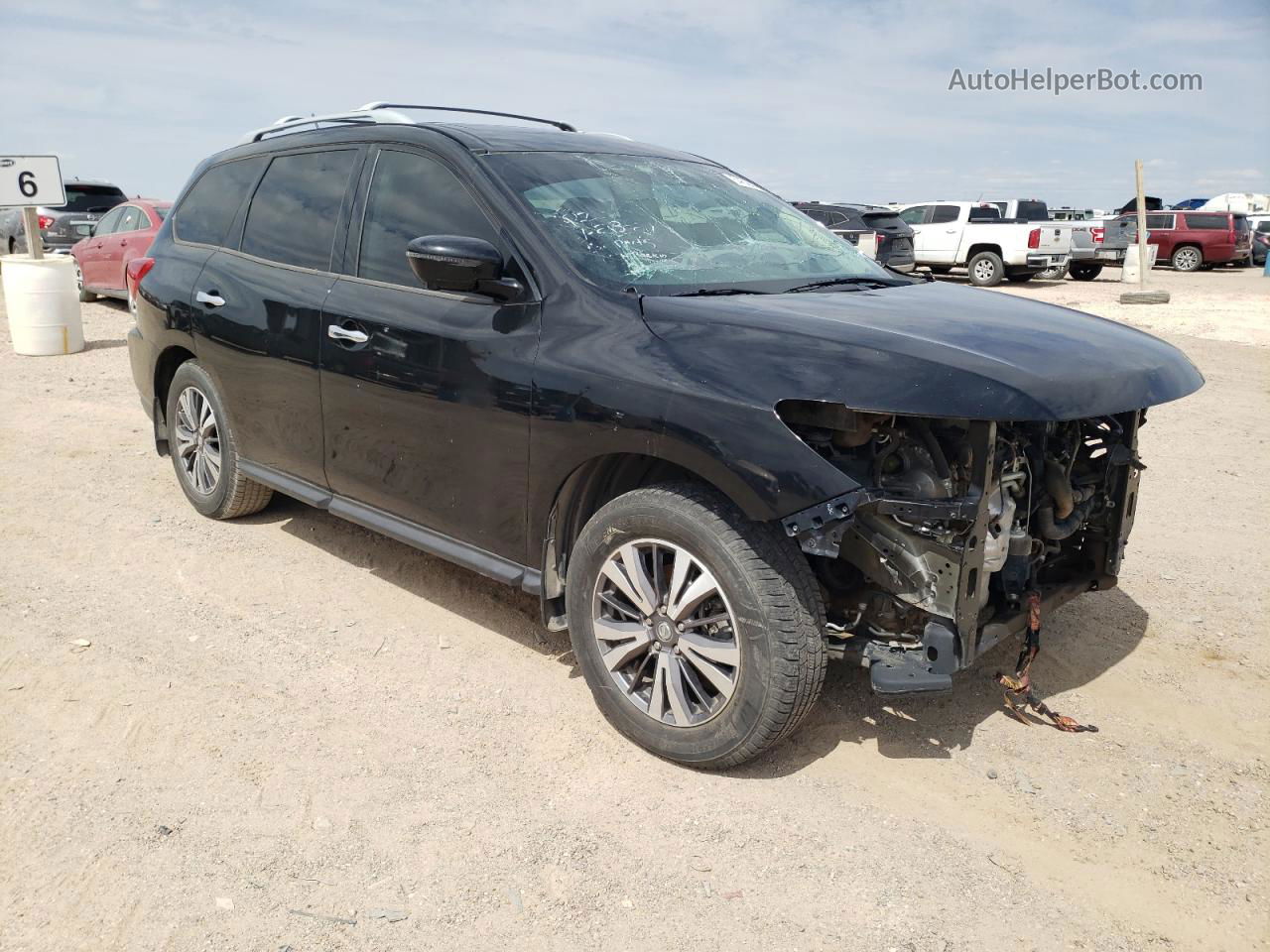 2017 Nissan Pathfinder S Черный vin: 5N1DR2MN0HC630695