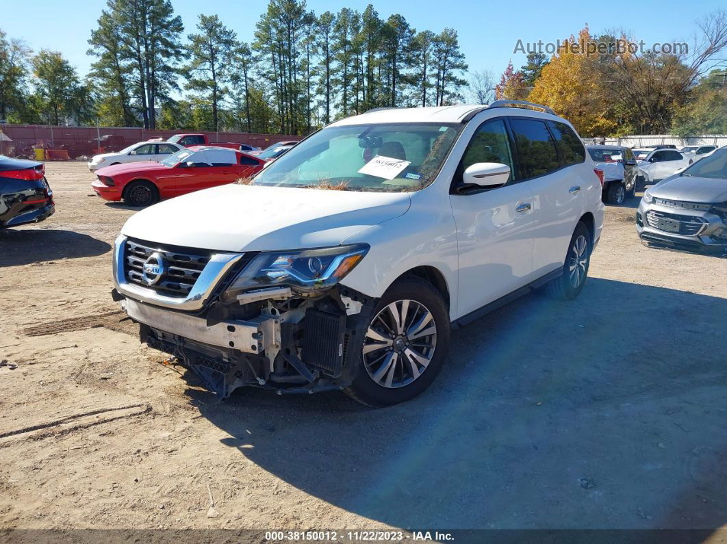 2017 Nissan Pathfinder Sv White vin: 5N1DR2MN0HC667374