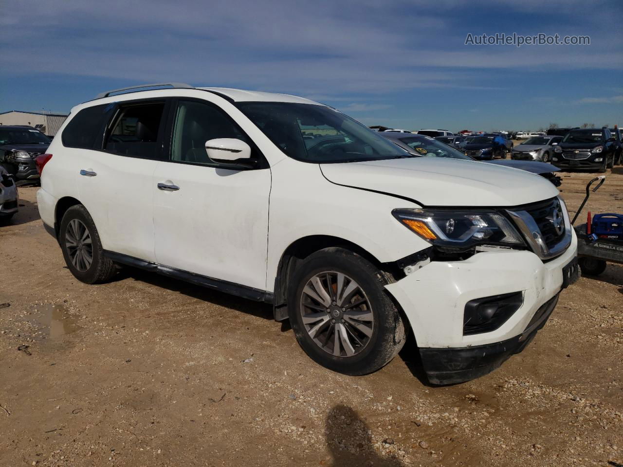 2017 Nissan Pathfinder S White vin: 5N1DR2MN0HC694347