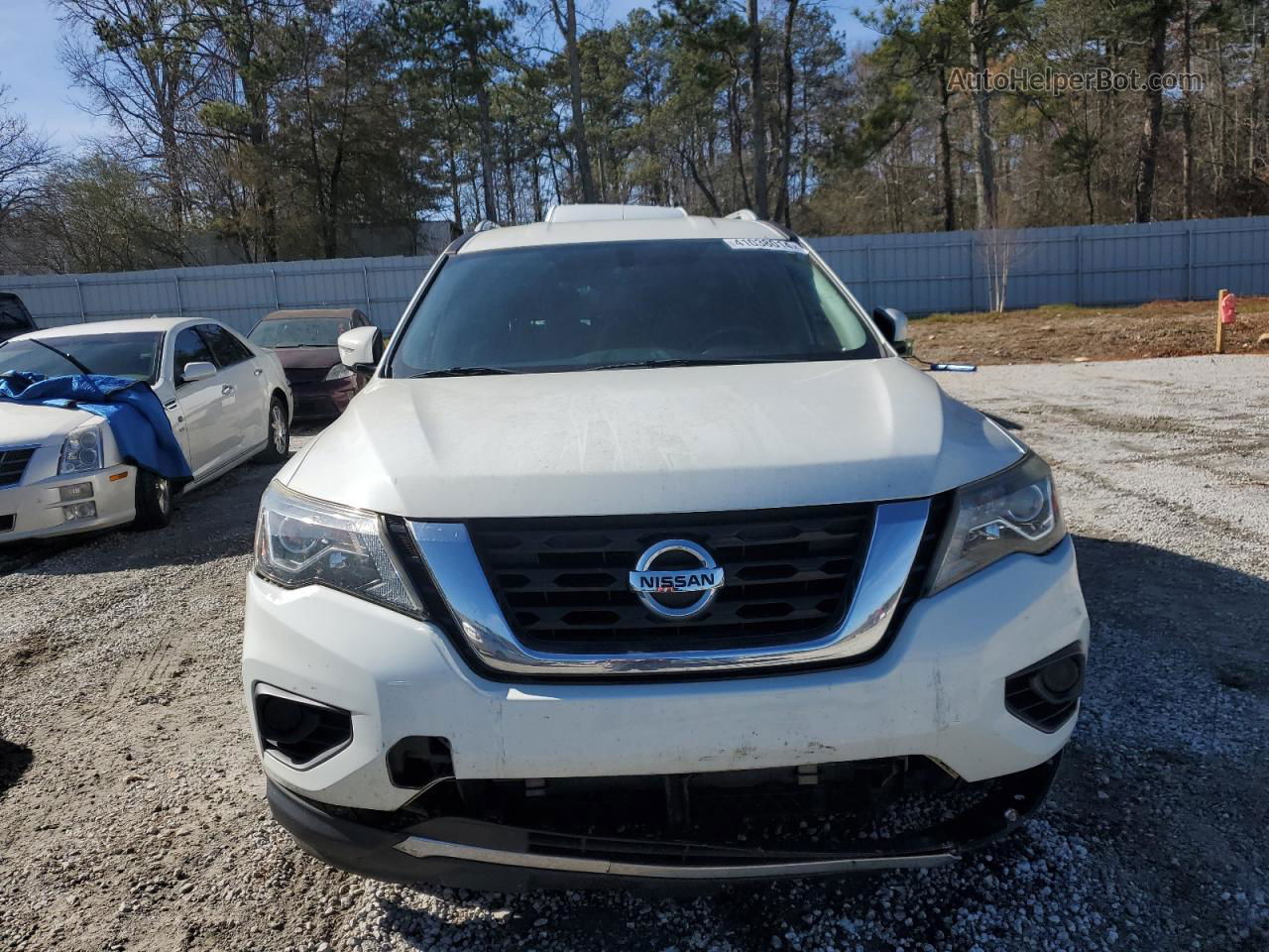 2017 Nissan Pathfinder S White vin: 5N1DR2MN1HC644394