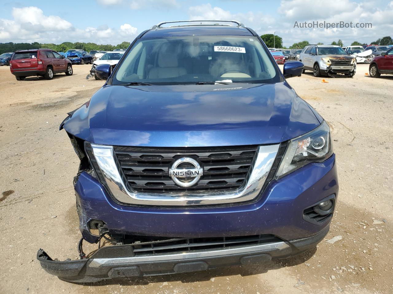 2017 Nissan Pathfinder S Blue vin: 5N1DR2MN1HC655749