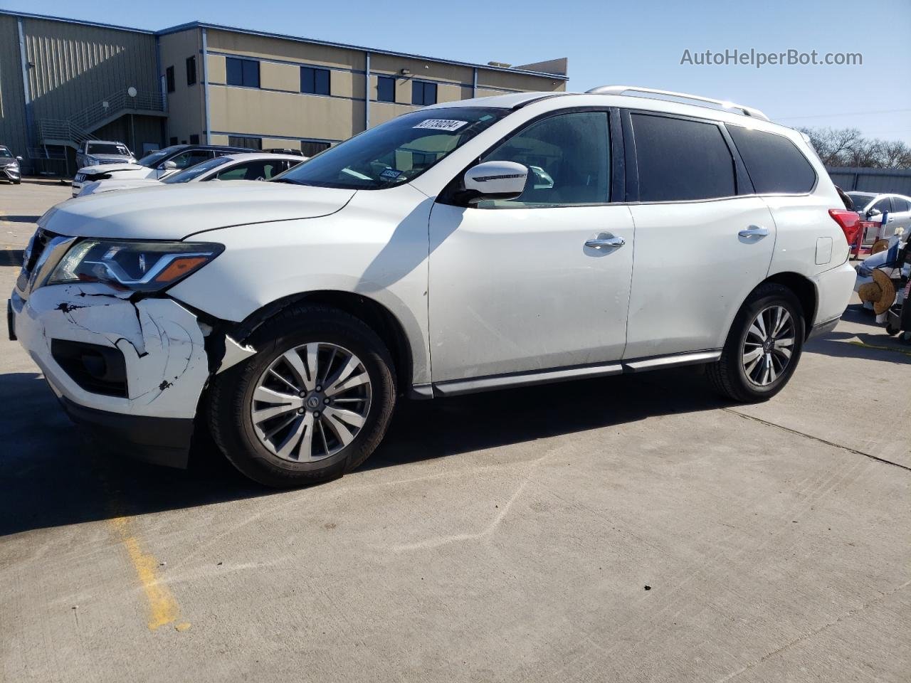 2017 Nissan Pathfinder S White vin: 5N1DR2MN2HC655288