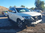 2017 Nissan Pathfinder Sl White vin: 5N1DR2MN2HC670647