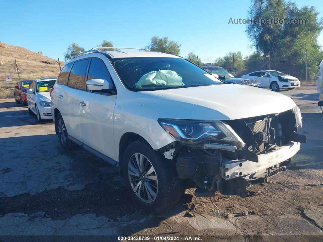 2017 Nissan Pathfinder Sl White vin: 5N1DR2MN2HC670647