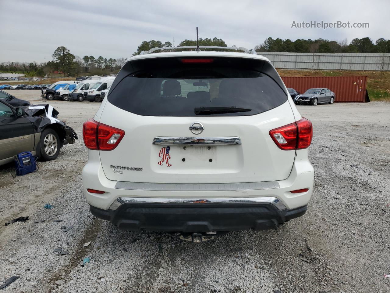 2017 Nissan Pathfinder S White vin: 5N1DR2MN4HC689877