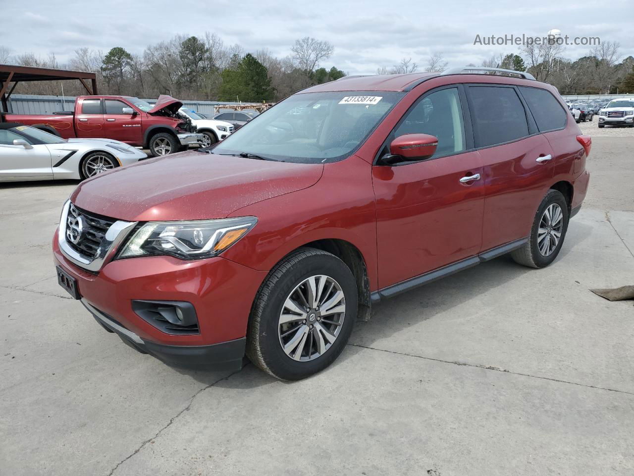 2017 Nissan Pathfinder S Красный vin: 5N1DR2MN6HC692036