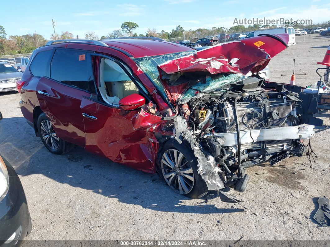 2017 Nissan Pathfinder Sl Красный vin: 5N1DR2MN7HC668960