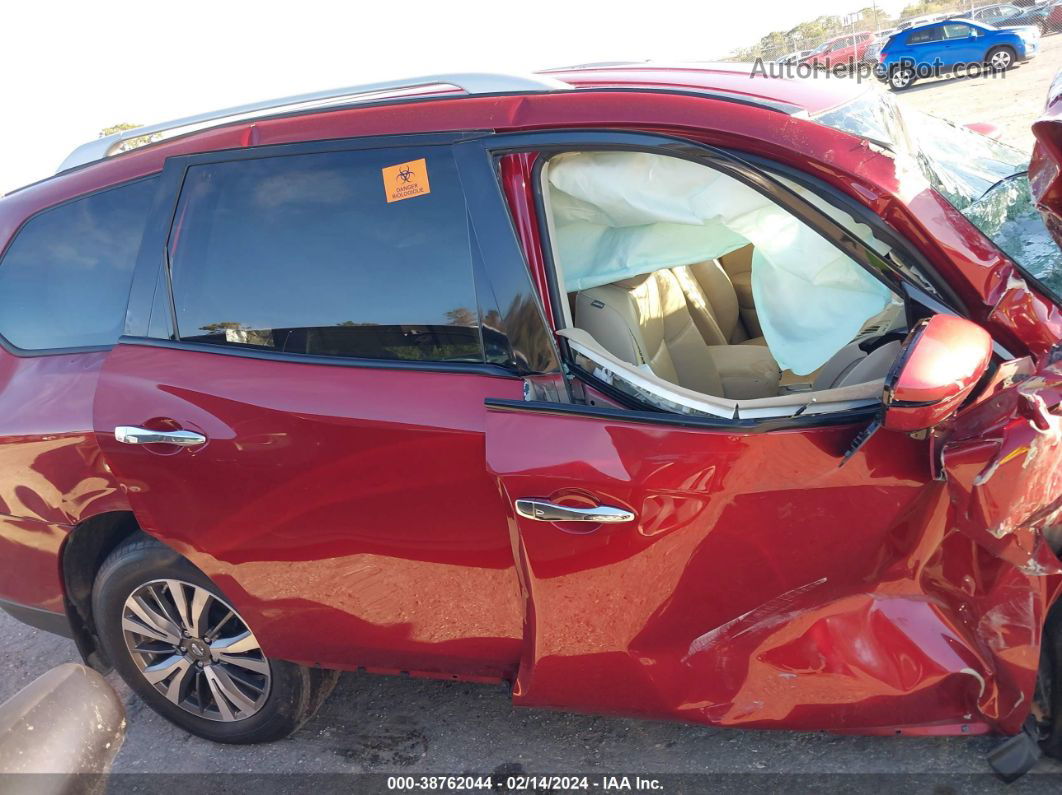 2017 Nissan Pathfinder Sl Red vin: 5N1DR2MN7HC668960