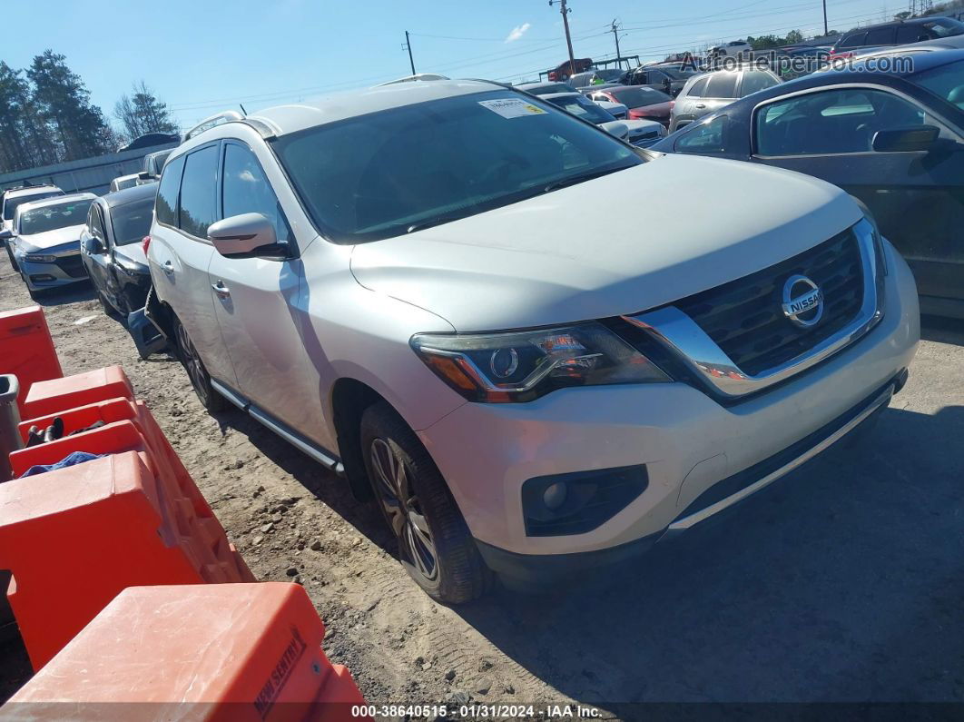 2017 Nissan Pathfinder Sv White vin: 5N1DR2MN9HC625947