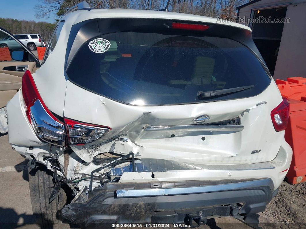 2017 Nissan Pathfinder Sv White vin: 5N1DR2MN9HC625947