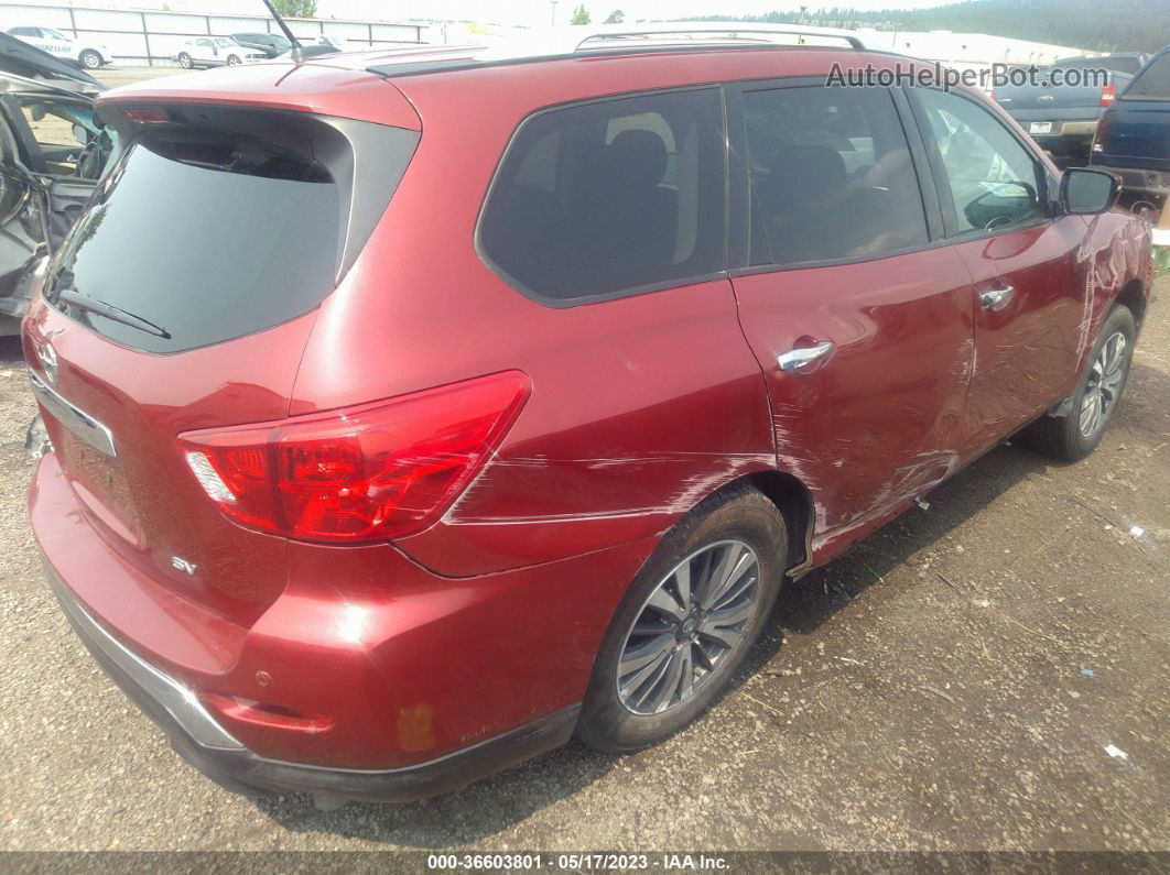 2017 Nissan Pathfinder Sv Burgundy vin: 5N1DR2MN9HC652369