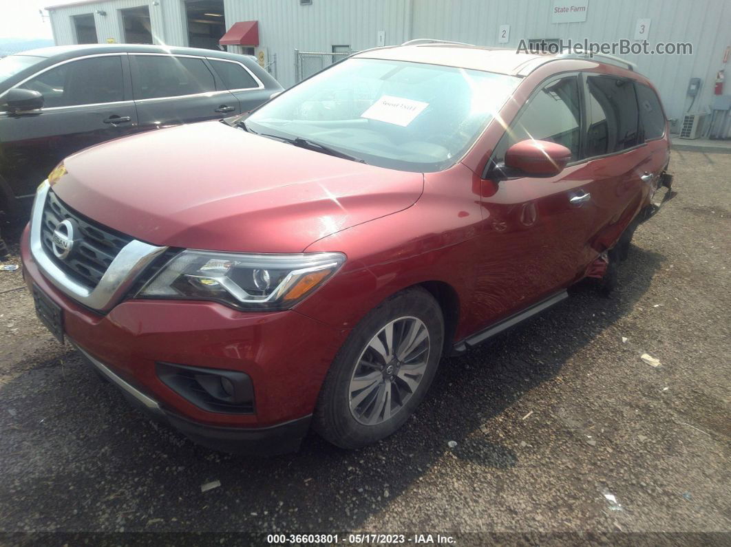 2017 Nissan Pathfinder Sv Burgundy vin: 5N1DR2MN9HC652369