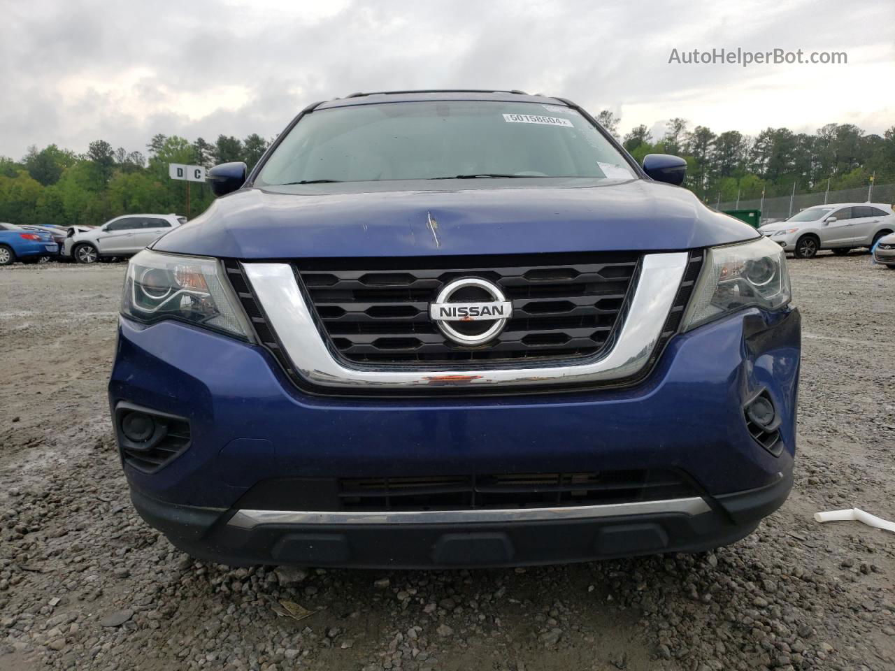 2017 Nissan Pathfinder S Синий vin: 5N1DR2MN9HC668328