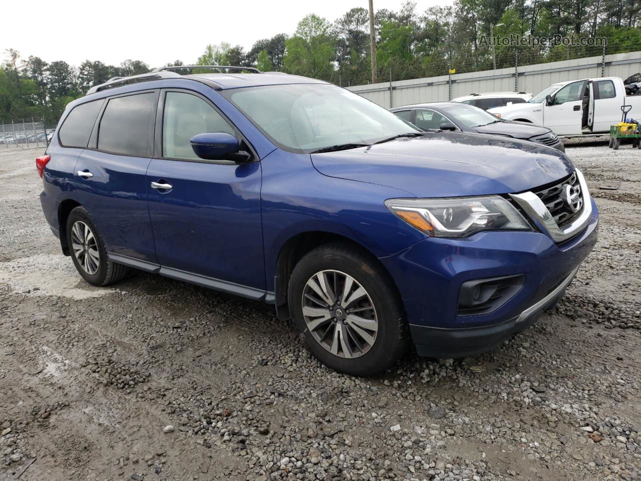 2017 Nissan Pathfinder S Синий vin: 5N1DR2MN9HC668328