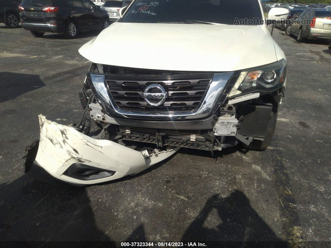 2017 Nissan Pathfinder Sv White vin: 5N1DR2MN9HC906579